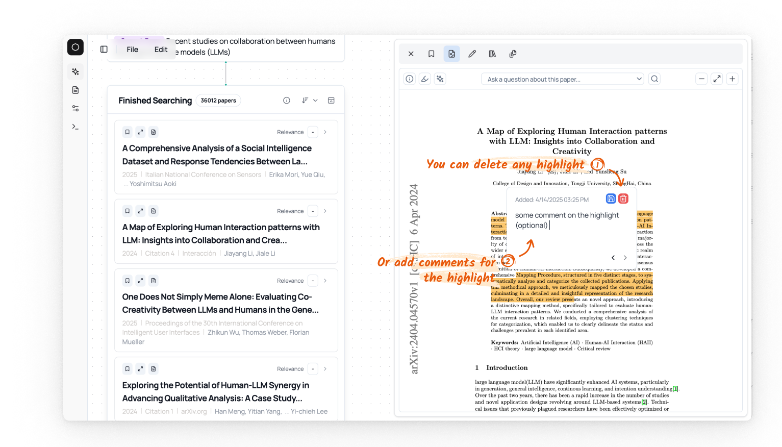 An overview of the PDF reader