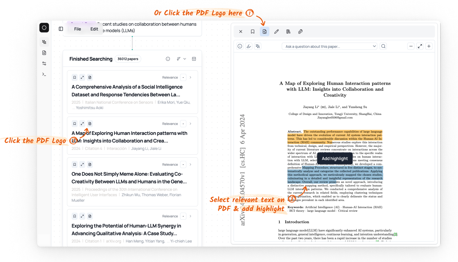 An overview of the PDF reader
